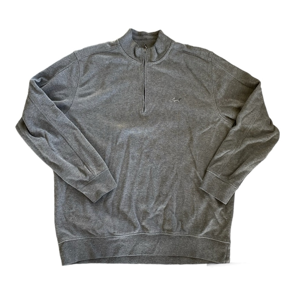 Greg Norman Sweater Men Large Gray Long Sleeve 1/4 Zip Golf